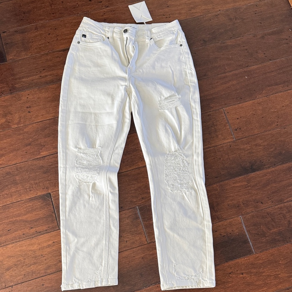 KanCan White Distressed Women Jeans